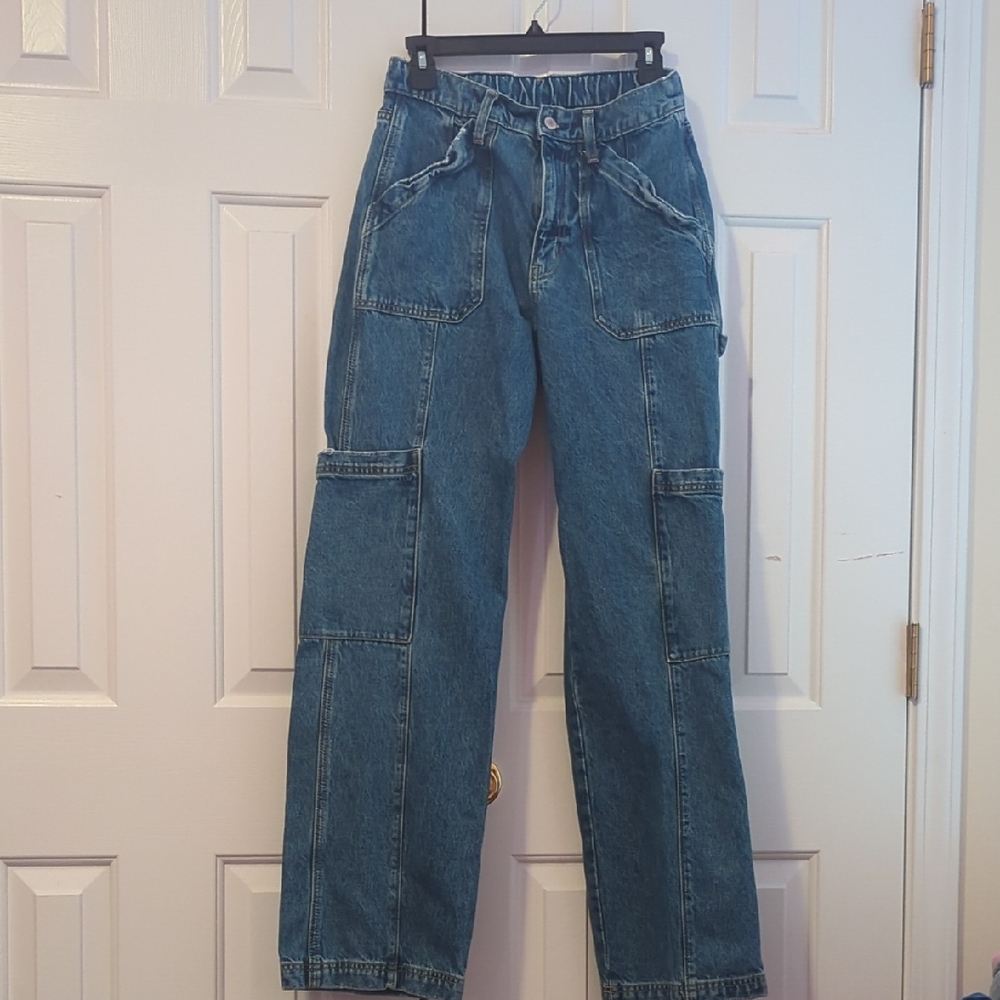 Arizona Jean Company Blue Flare Wide Leg Jeans